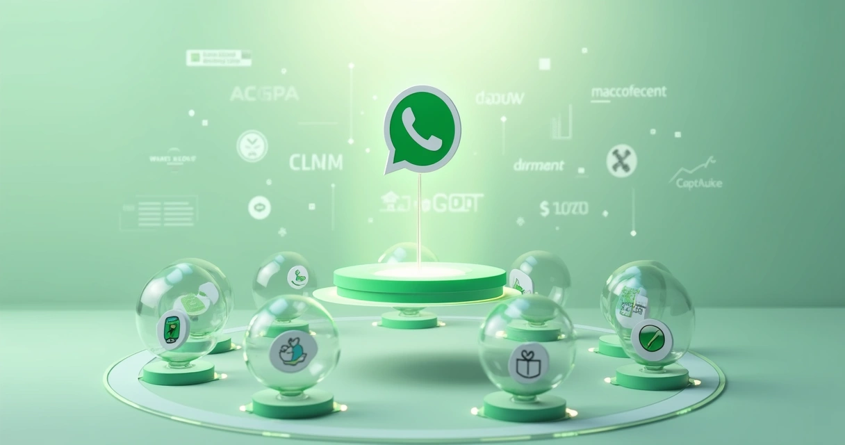 Diagrama de integração entre ChatGPT e WhatsApp com sistemas da empresa. 