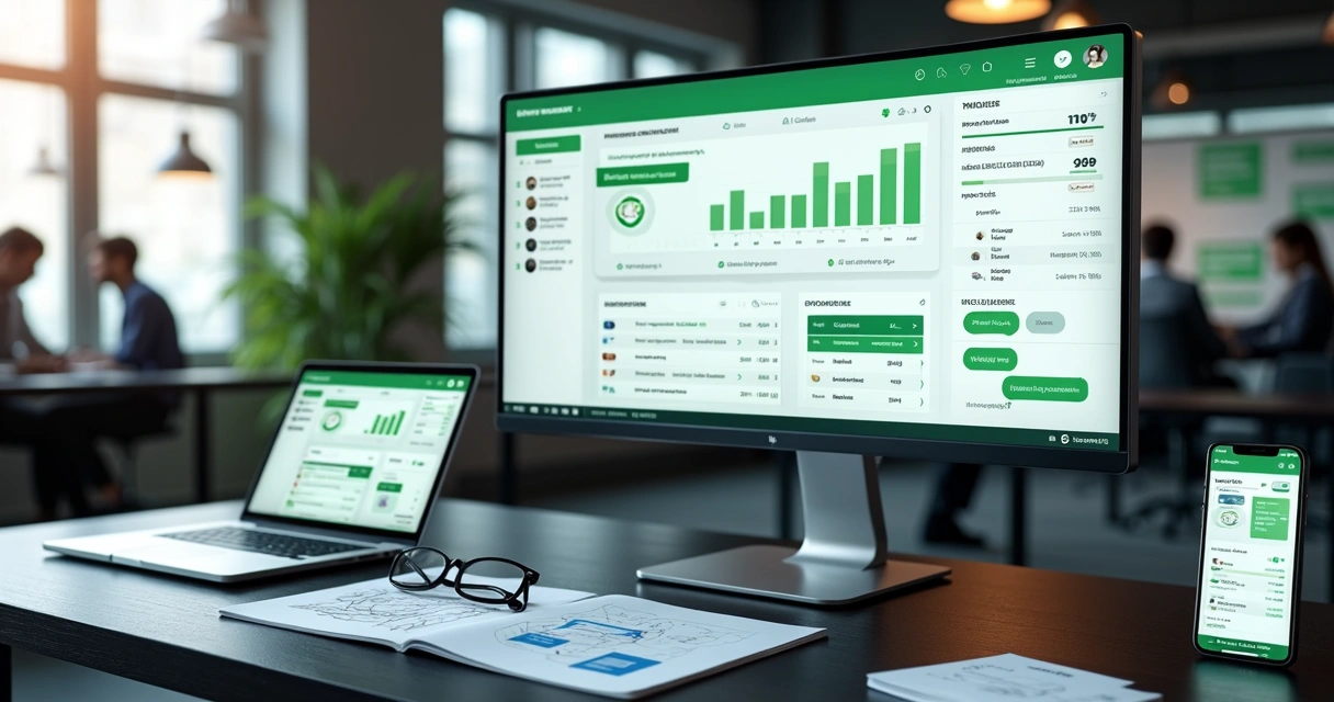 Tela com WhatsApp integrado a CRM ERP e pagamentos em painel empresarial 