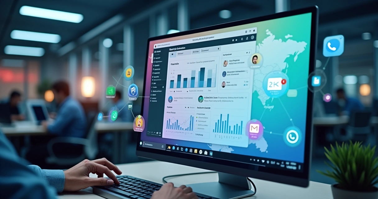 Painel de integração de WhatsApp com CRM para negócios 