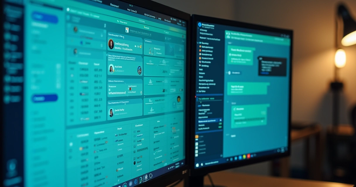 Tela de integração entre plataforma de WhatsApp e sistema de gestão ERP mostrando fluxo de mensagens e dados de clientes