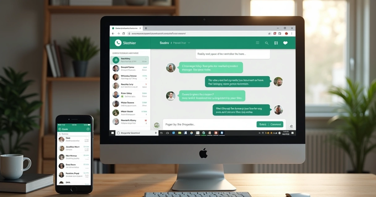 Envio de mensagens de cobrança via WhatsApp em tela de computador 