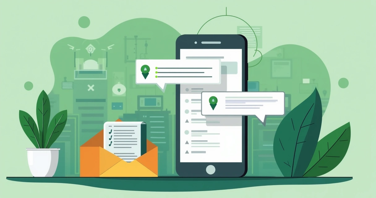 Integração de ordem de serviço com WhatsApp em tela de smartphone