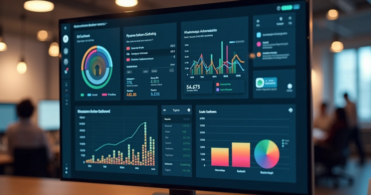 Dashboard mostrando integração entre SEO, WhatsApp e vendas 