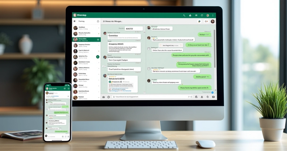 Integração do WhatsApp com sistemas de gestão imobiliária na tela 