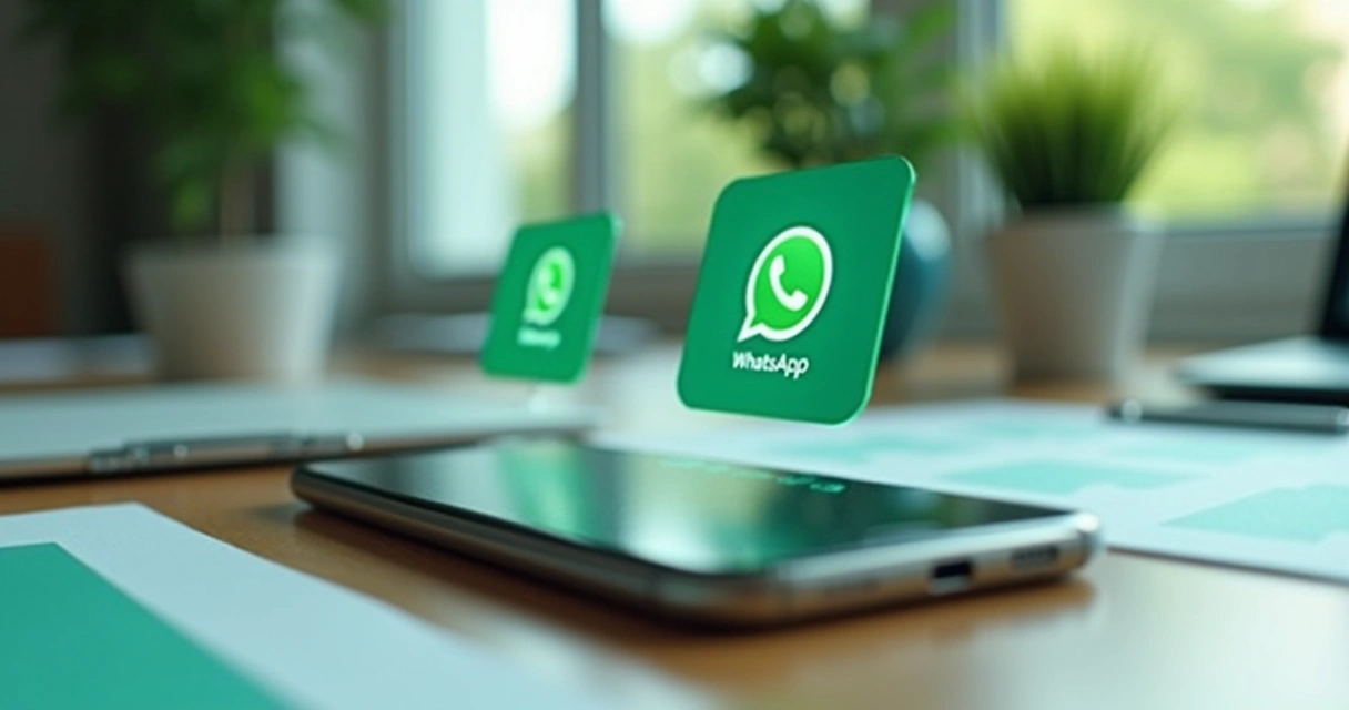 Celular mostrando integração de vendas via WhatsApp 