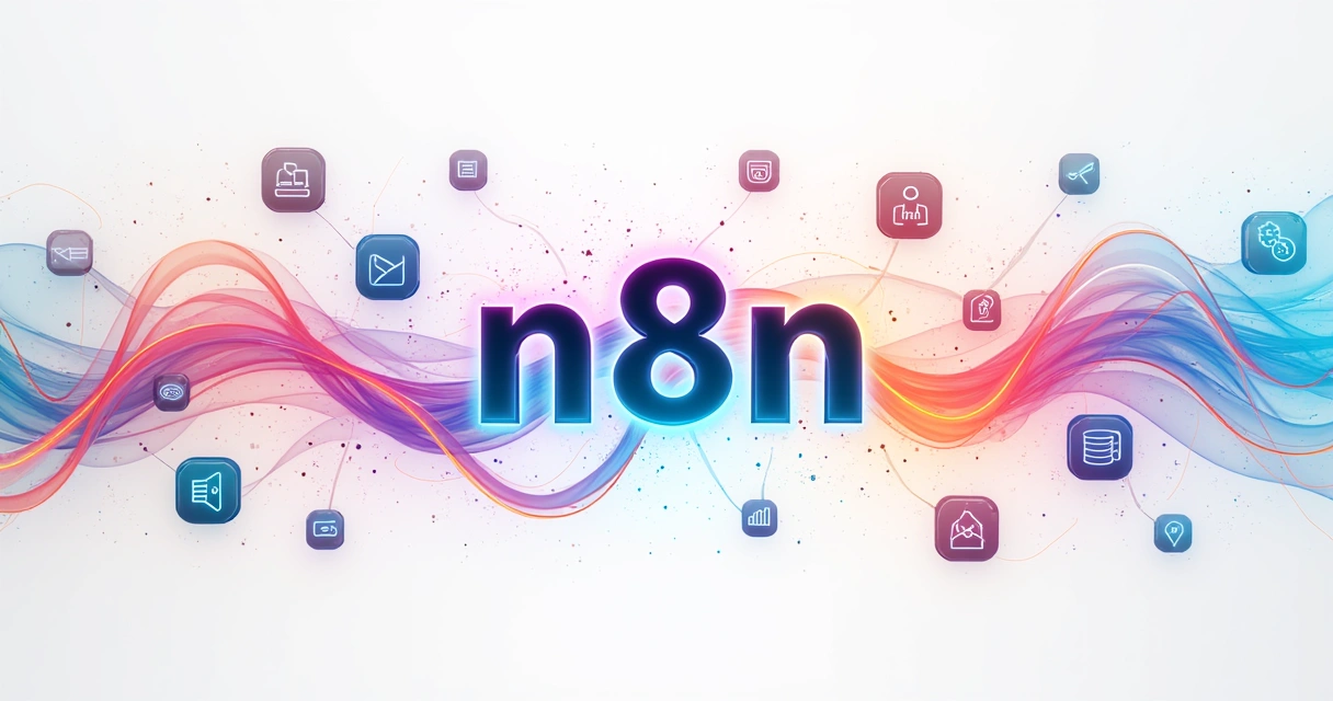 Diversos aplicativos conectados por linhas representando integração no N8N 