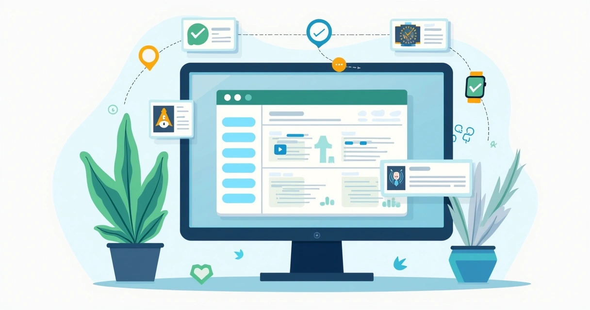 Painel digital mostra integrações e lembretes automatizados