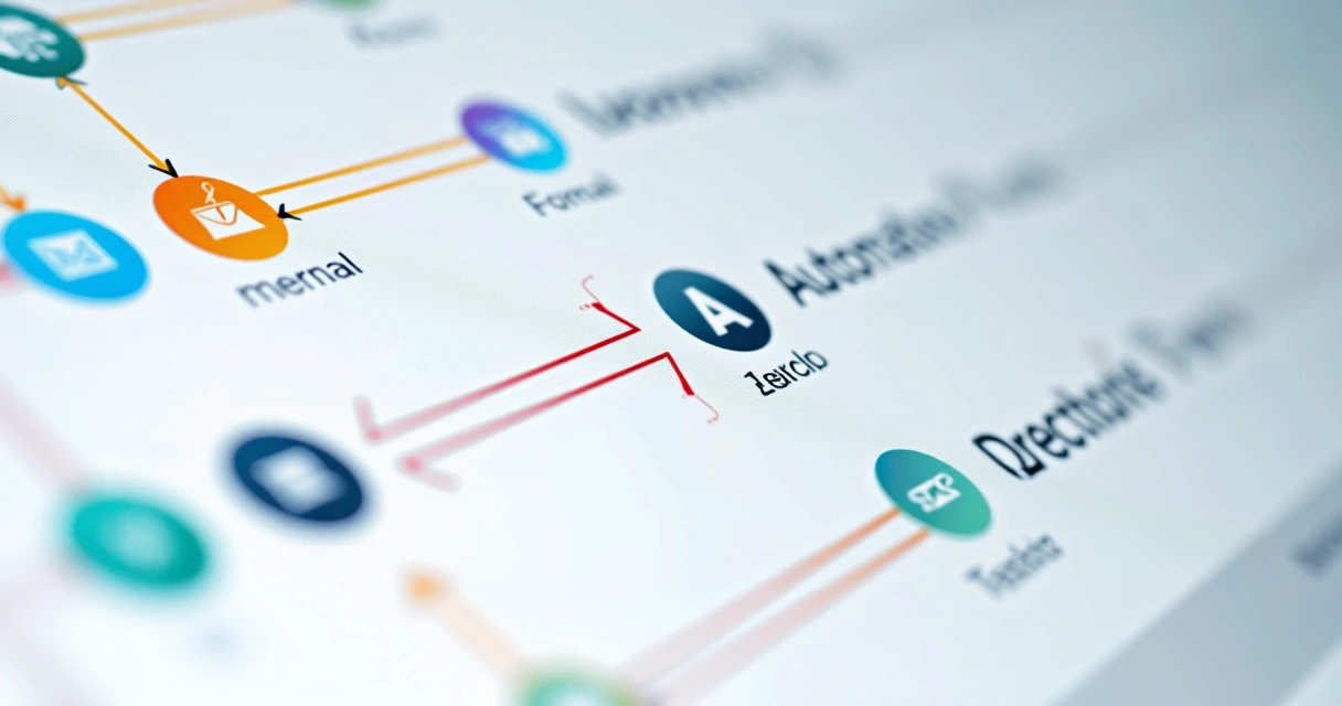 Painel digital com fluxos automatizados e logotipos de integrações famosas conectados 