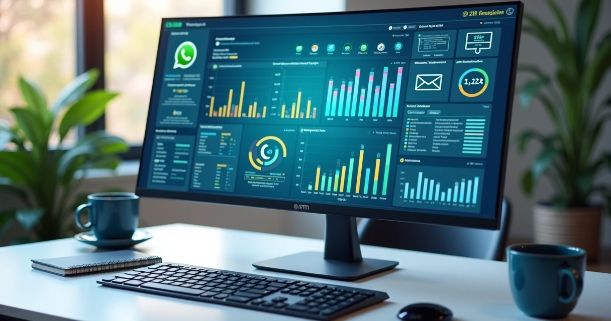 Dashboard with CRM, ERP, email, and WhatsApp integrations