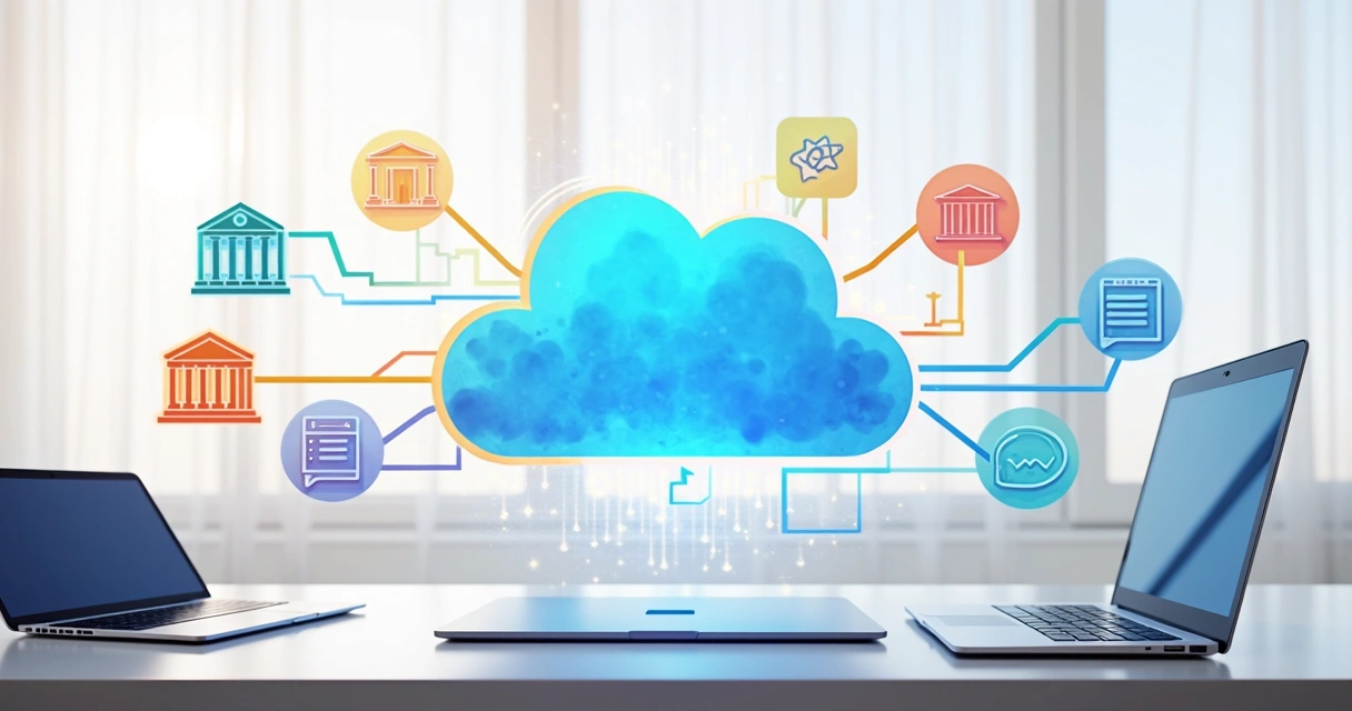 Integrações de ERP na nuvem com bancos e aplicativos 