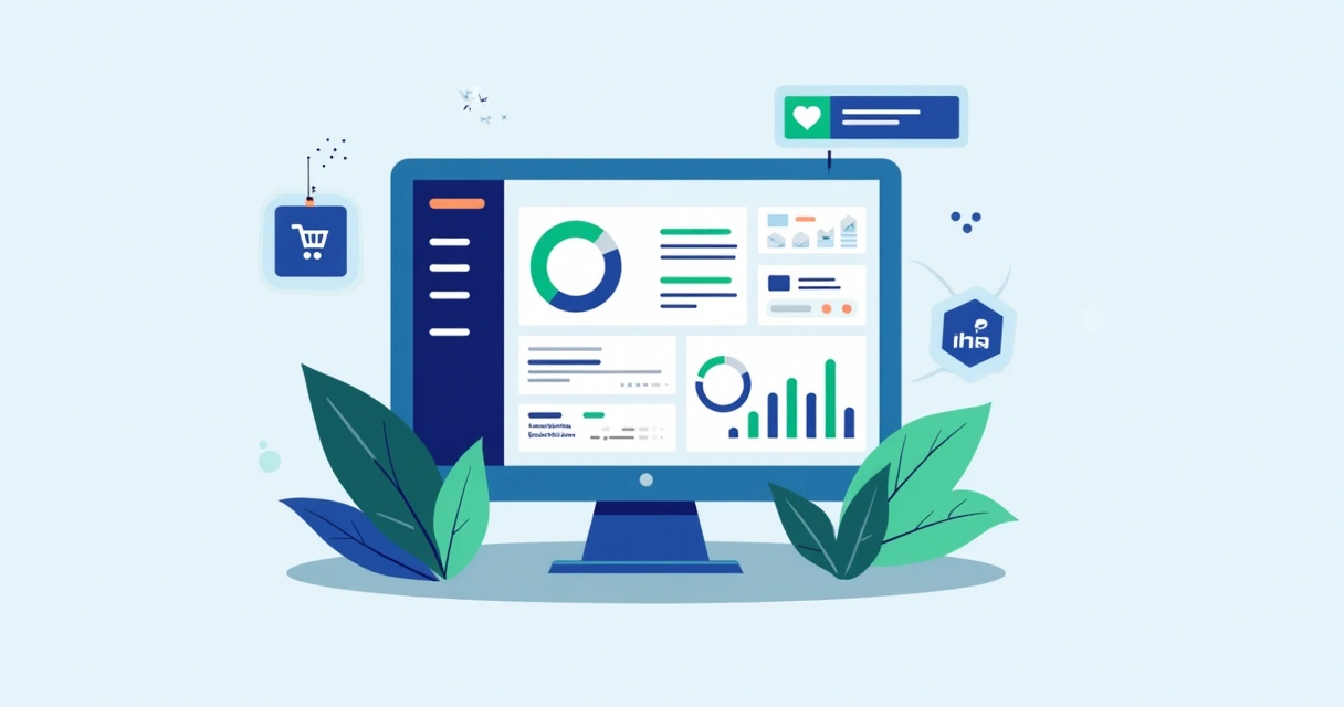 Tela de integrações de site de vendas com botões de pagamento, chat e analytics 