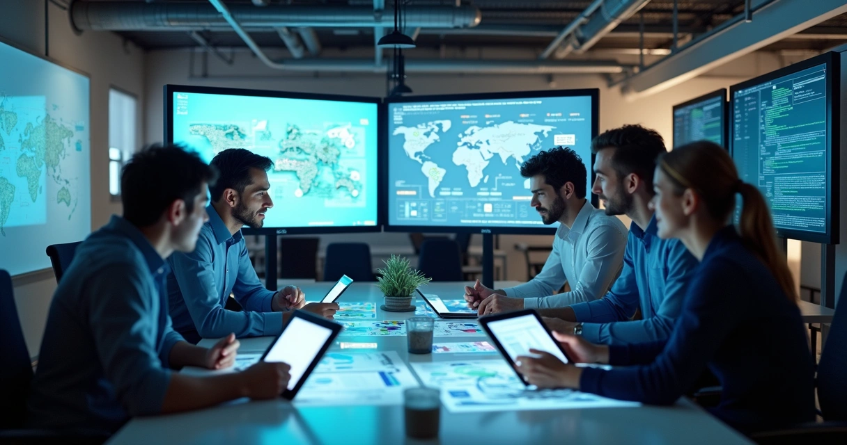 Tipos de Parceiros: Guia Completo para Gestão Equipe de integradores de TI discutindo arquitetura de software em reunião