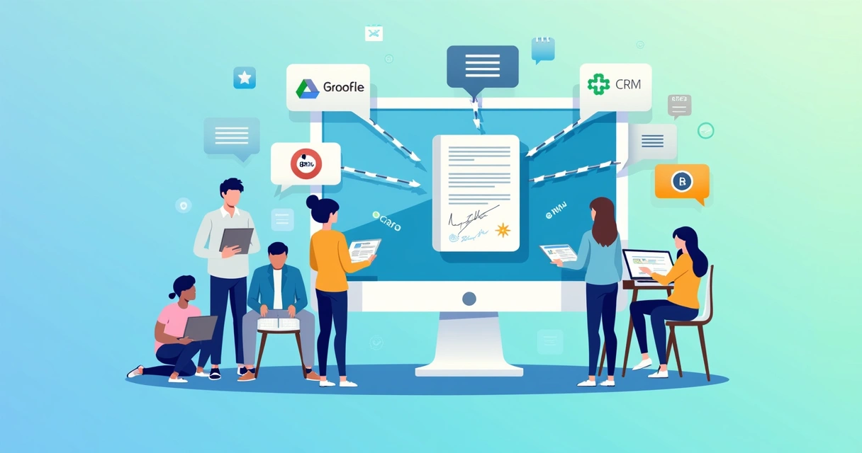 Digital workflow of contract management and e-signature integration 