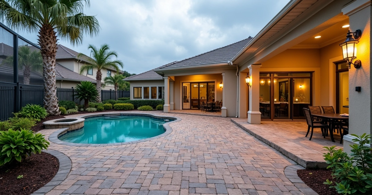 Integrated lightning protection patio and kitchen