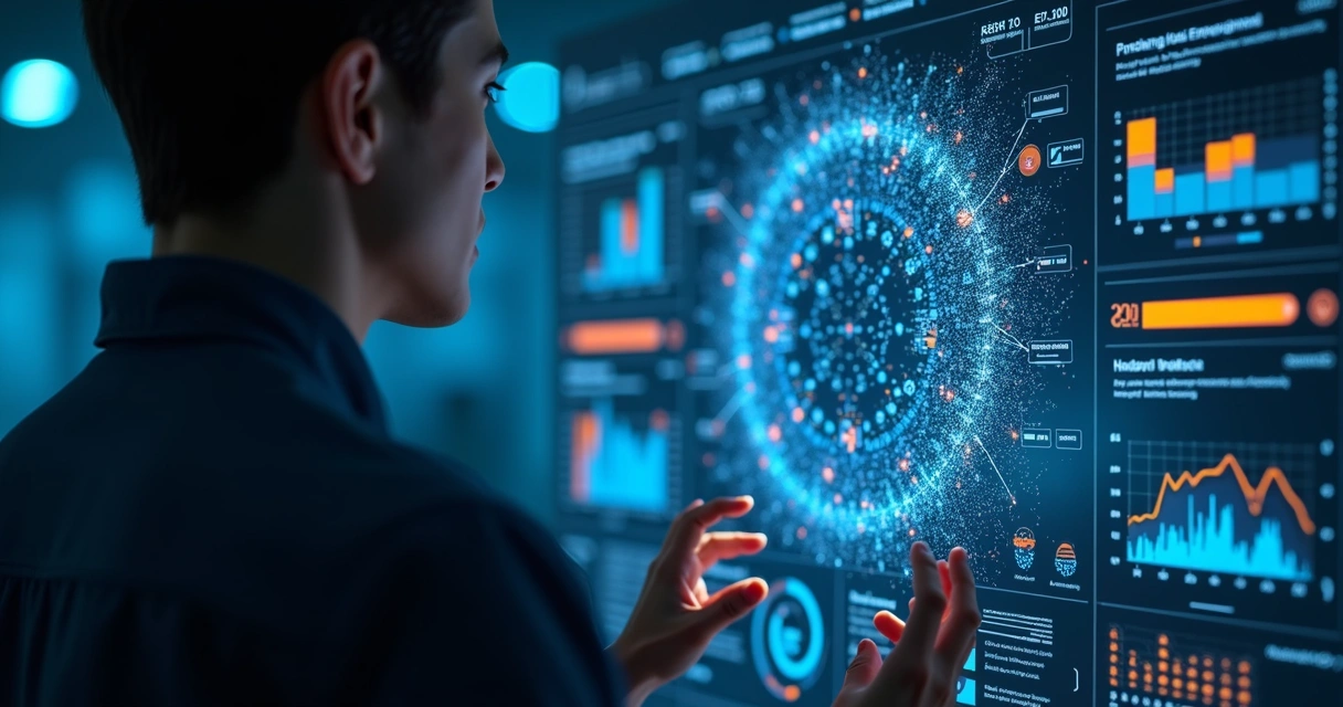 Interface digital com análises em tempo real usando inteligência artificial ABM 