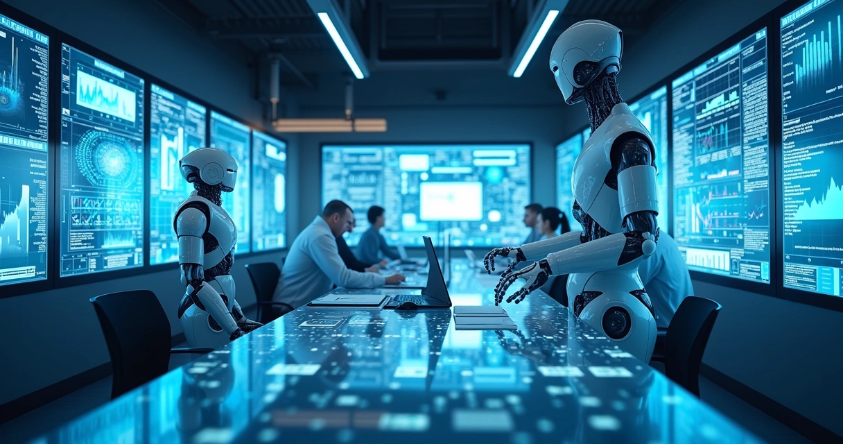 Ilustração de automação por inteligência artificial 