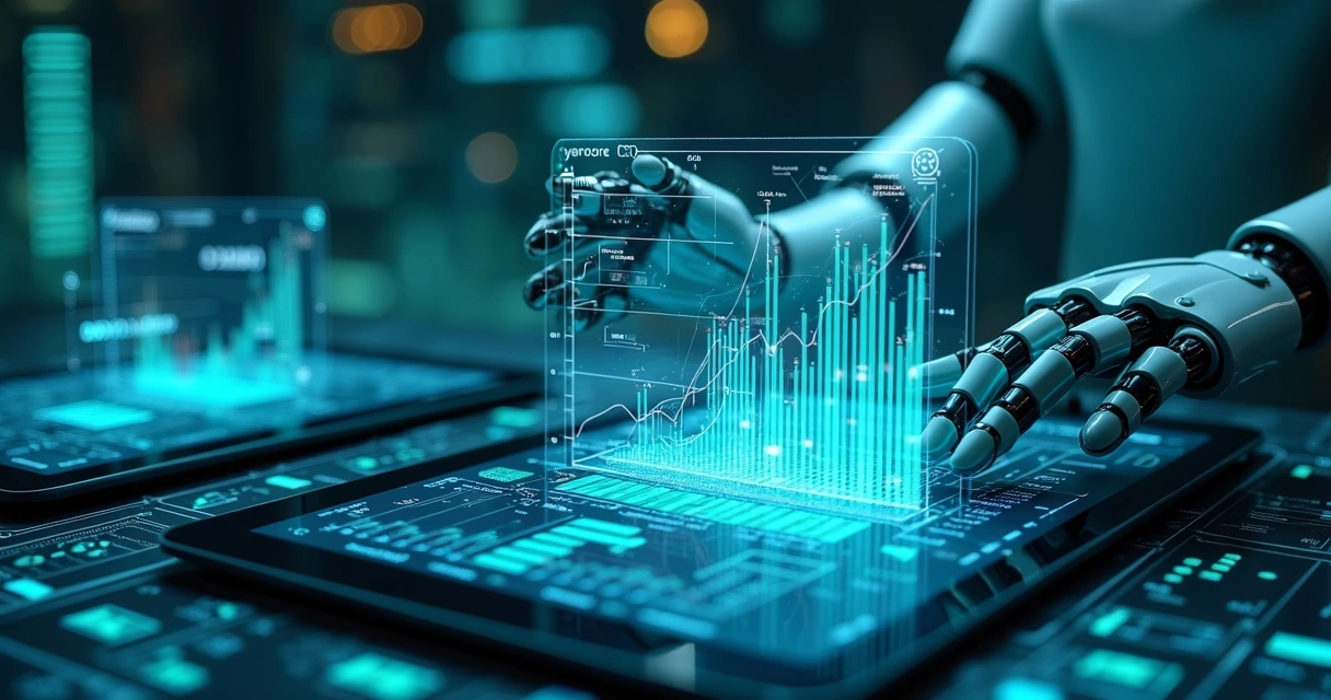 IA otimizando campanhas digitais e gráficos de aquisição 