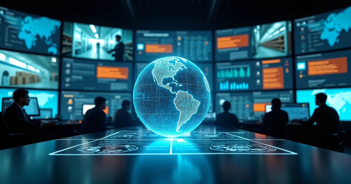 IA monitorando várias cenas de prevenção a fraudes em setores diferentes 