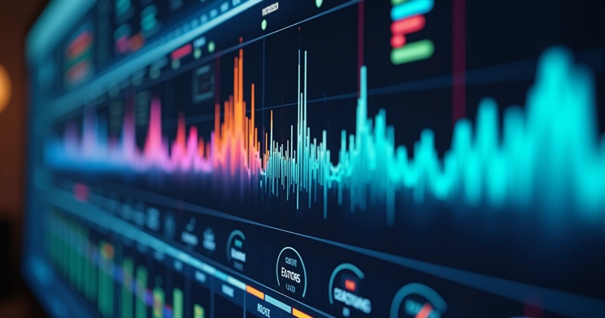 Interface de software de inteligência artificial cortando podcast 