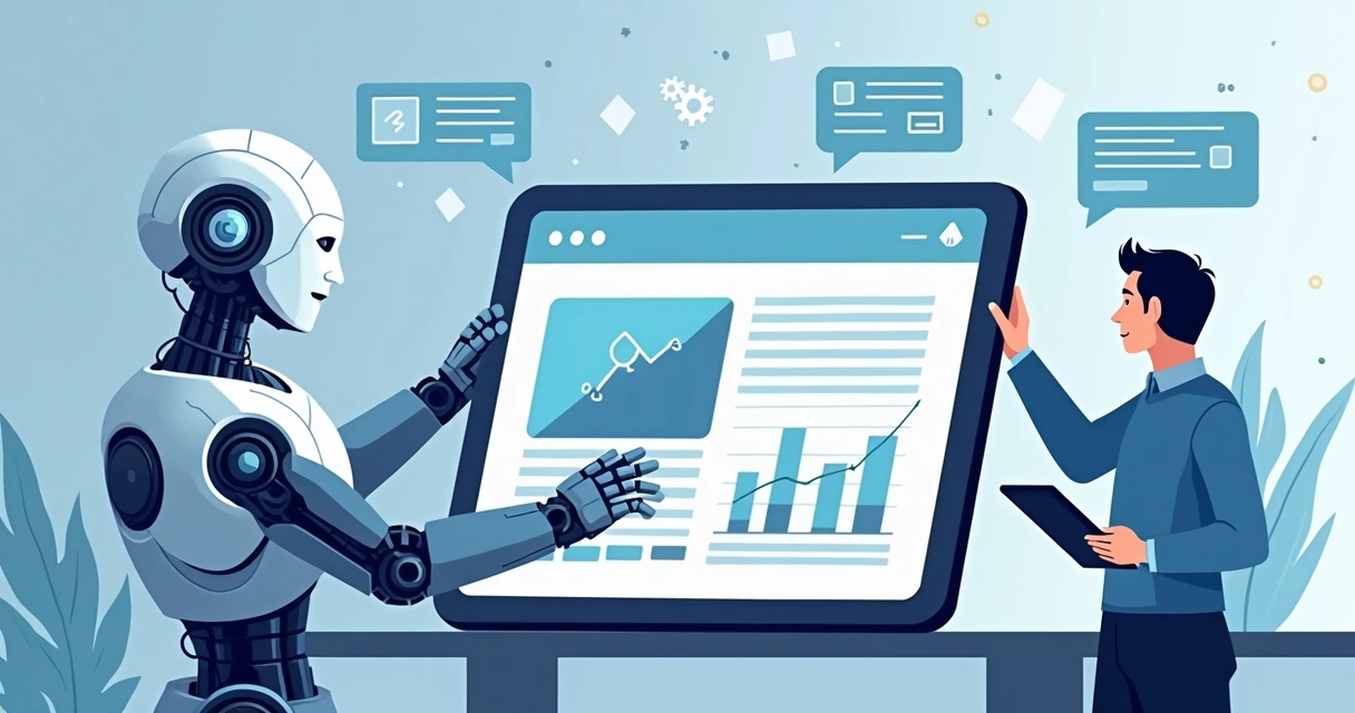 Inteligência artificial criando site digital 