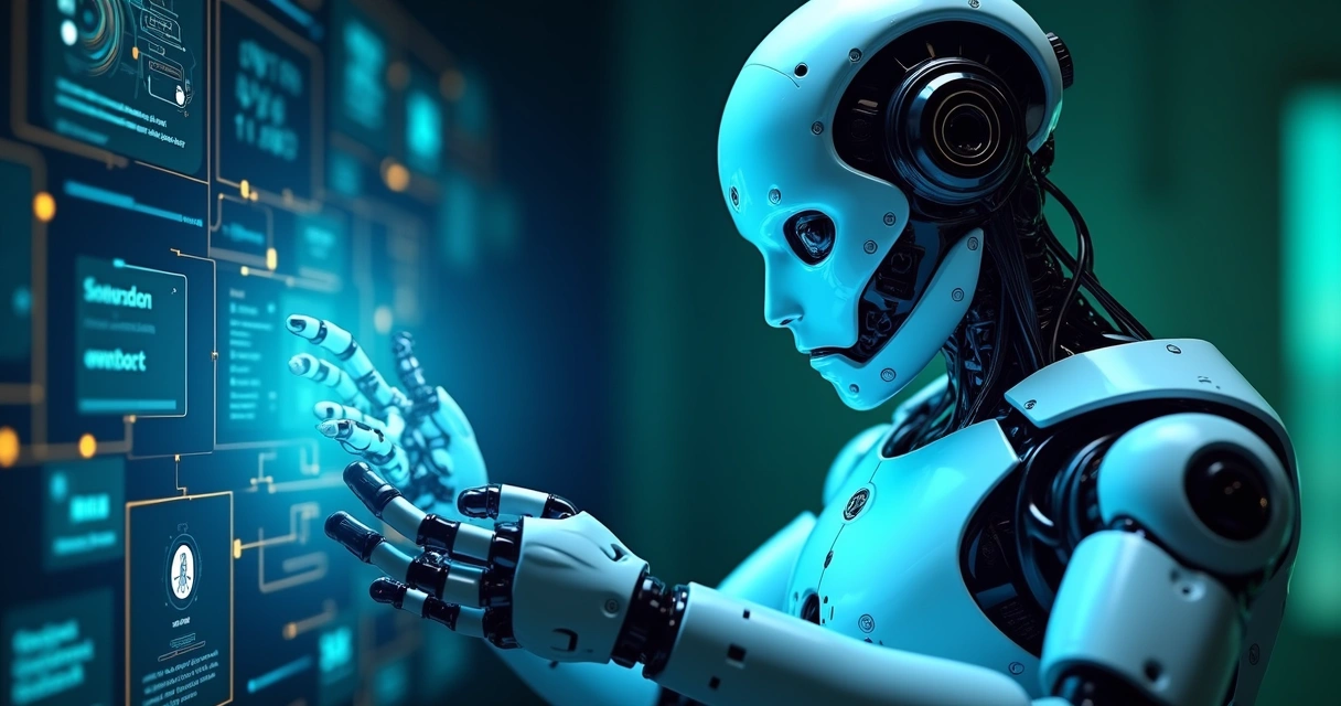 Robô interagindo com plataforma de ensino à distância 