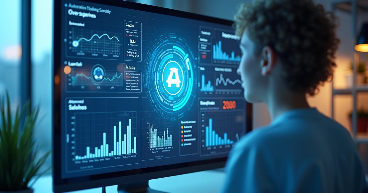 Painel mostrando inteligência artificial em análise de vendas de ecommerce 