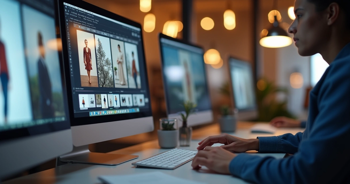 Inteligência artificial editando foto de produto digitalmente