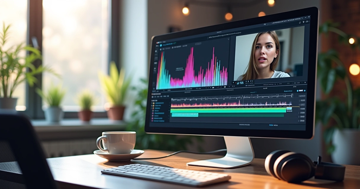Interface de edição de vídeo com inteligência artificial 