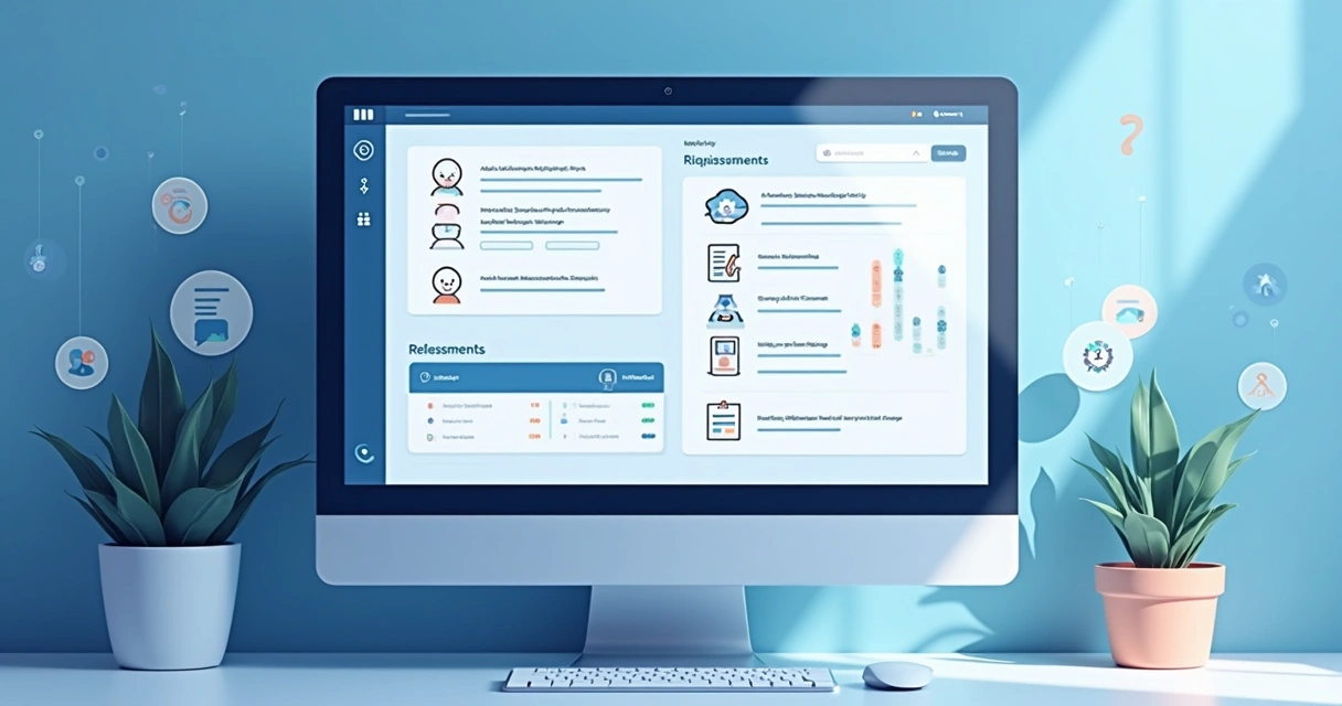 Interface de plataforma de provas mostrando inteligência artificial auxiliando avaliação 