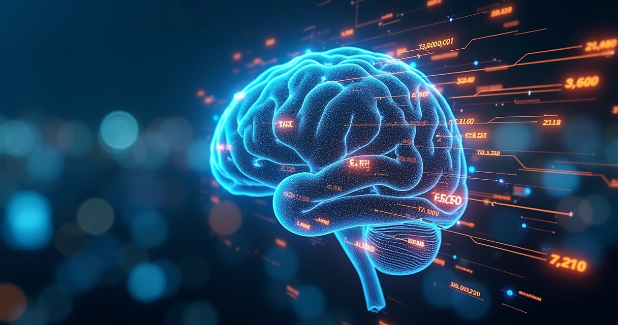 Inteligência artificial processando dados fiscais 