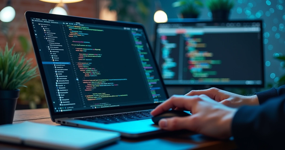 Interface web com IA auxiliando na programação 