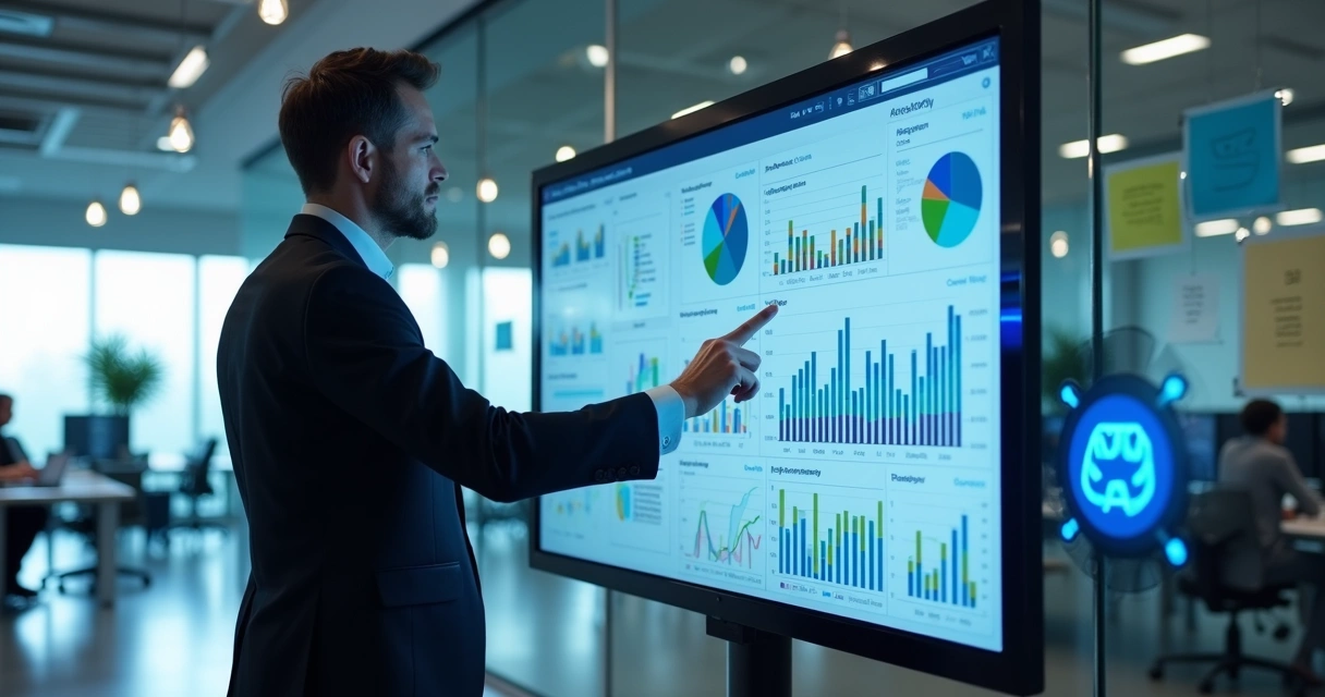 IA analisando estoque no painel de ERP 