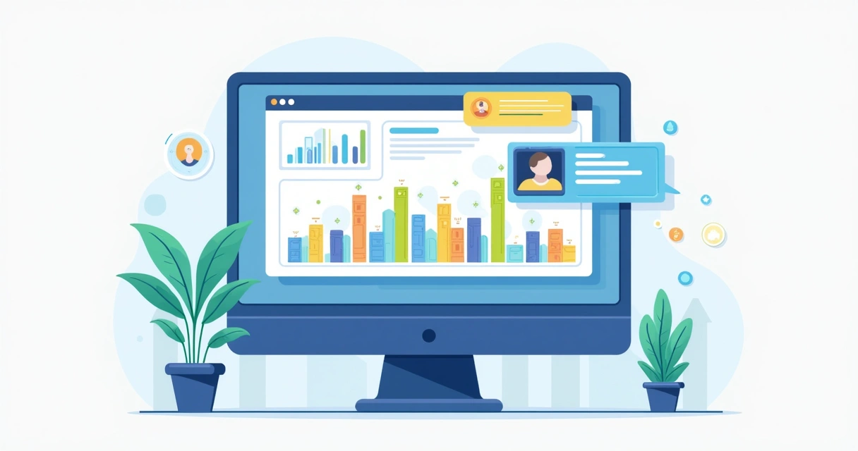 IA classificando leads e sugerindo imóveis em tela digital 