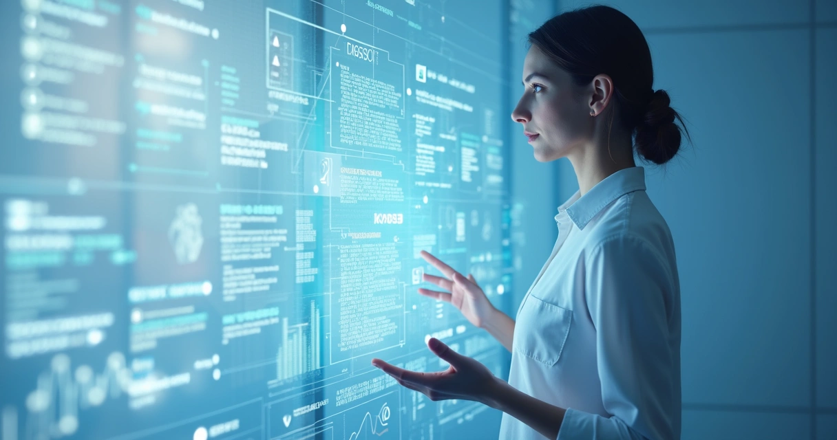 Ilustração de inteligência artificial revisando contratos imobiliários digitais 