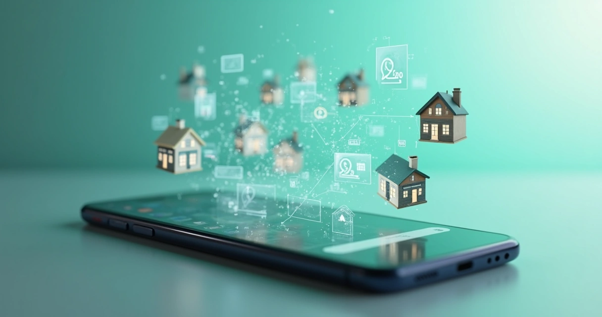 Assistente virtual enviando mensagens automáticas sobre imóveis 