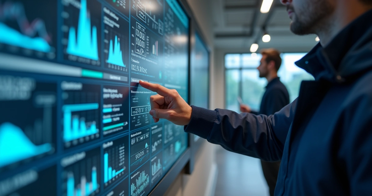 Interface de inteligência artificial analisando falha em máquina industrial 