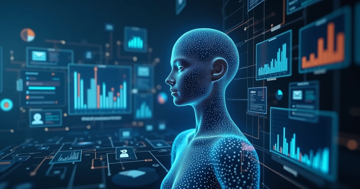 Sistema de inteligência artificial analisando padrões de comportamento de leads 