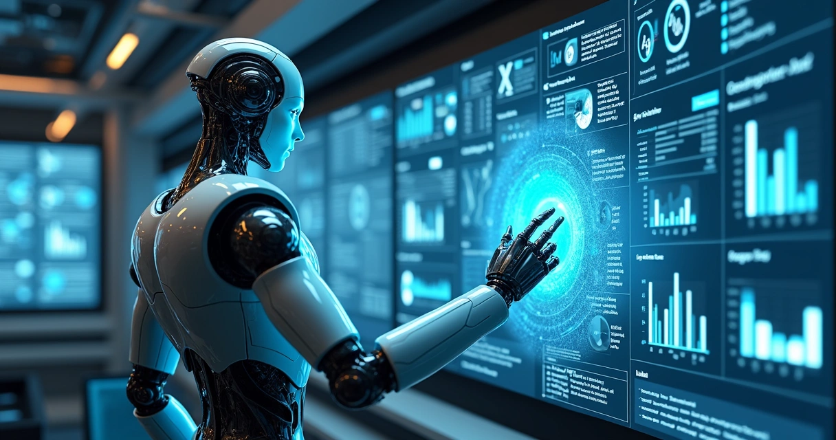 Inteligência artificial analisando dados de atendimento ao cliente 