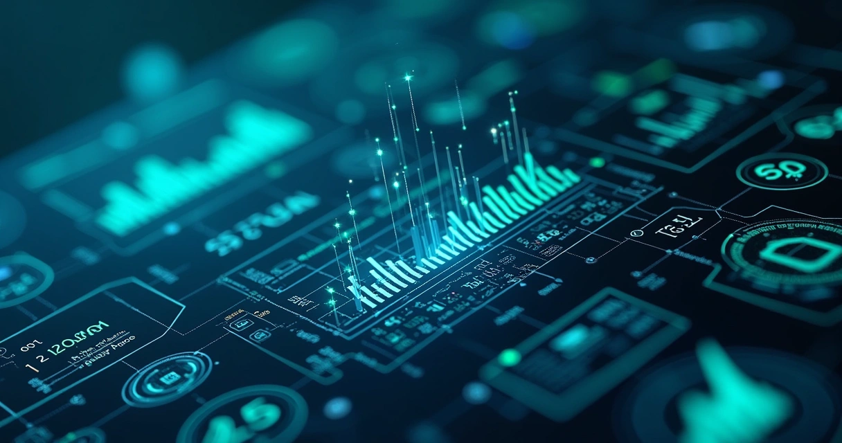 Interface digital mostrando IA integrando e analisando dados de marketing 