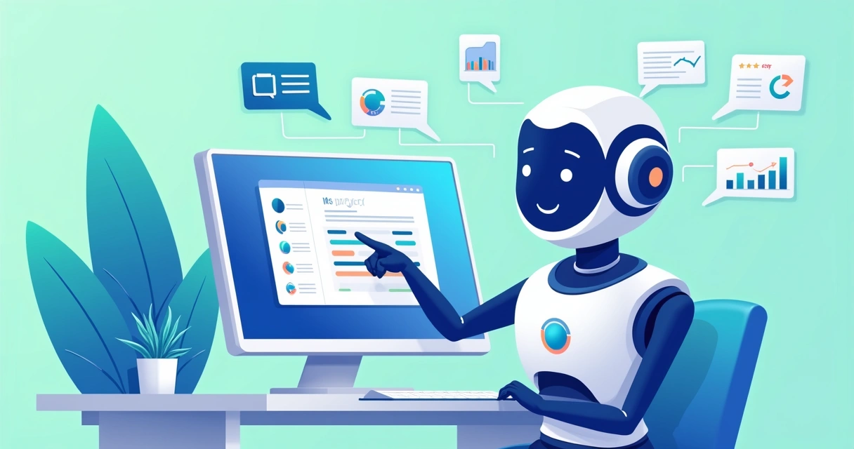 Inteligência Artificial interagindo com tela do MS Project 