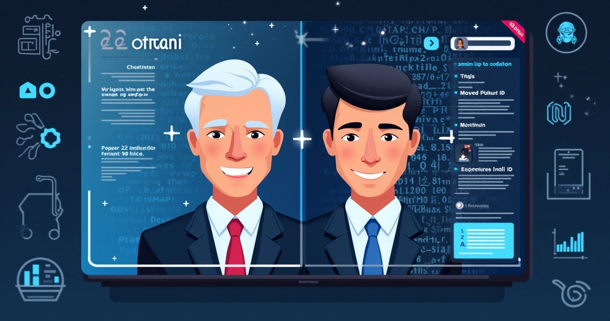 Representação visual de deepfake e inteligência artificial em vídeos políticos 