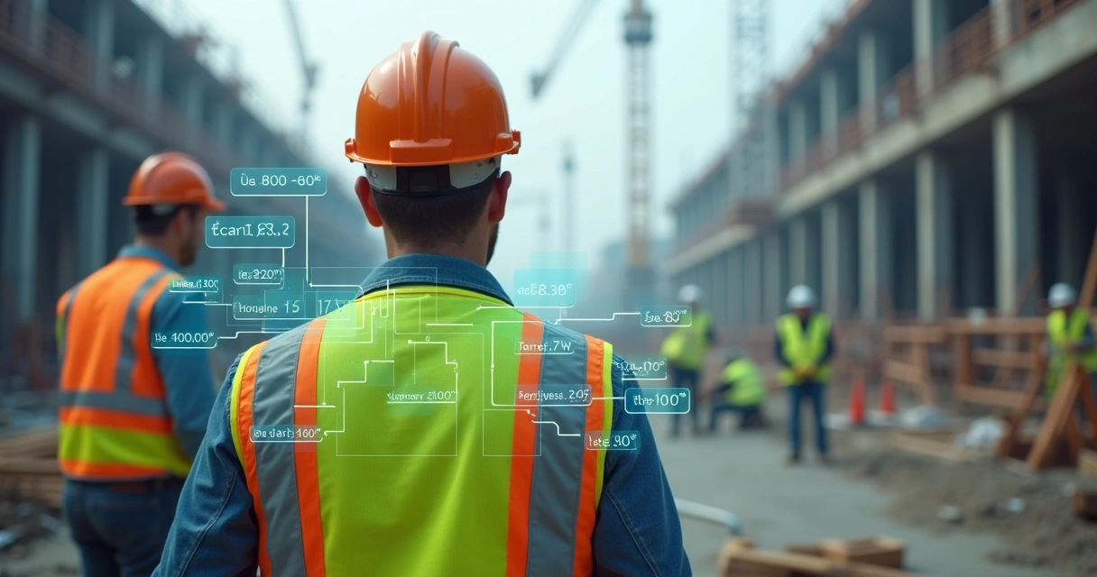 Análise de imagem por IA identificando EPI em obra