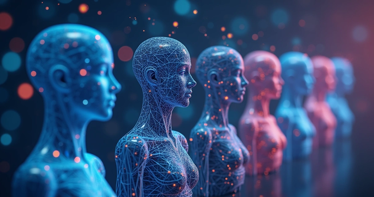 Representação de inteligência artificial analisando pipeline de talentos 