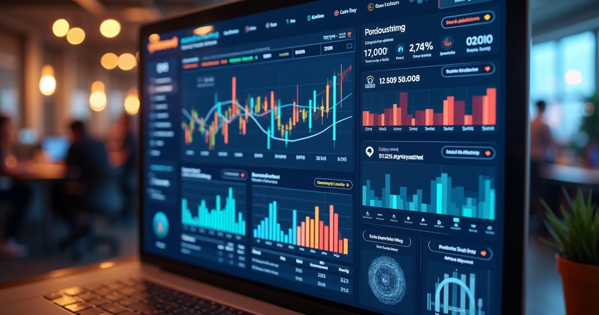 Painel digital com dados de restaurante e inteligência artificial 
