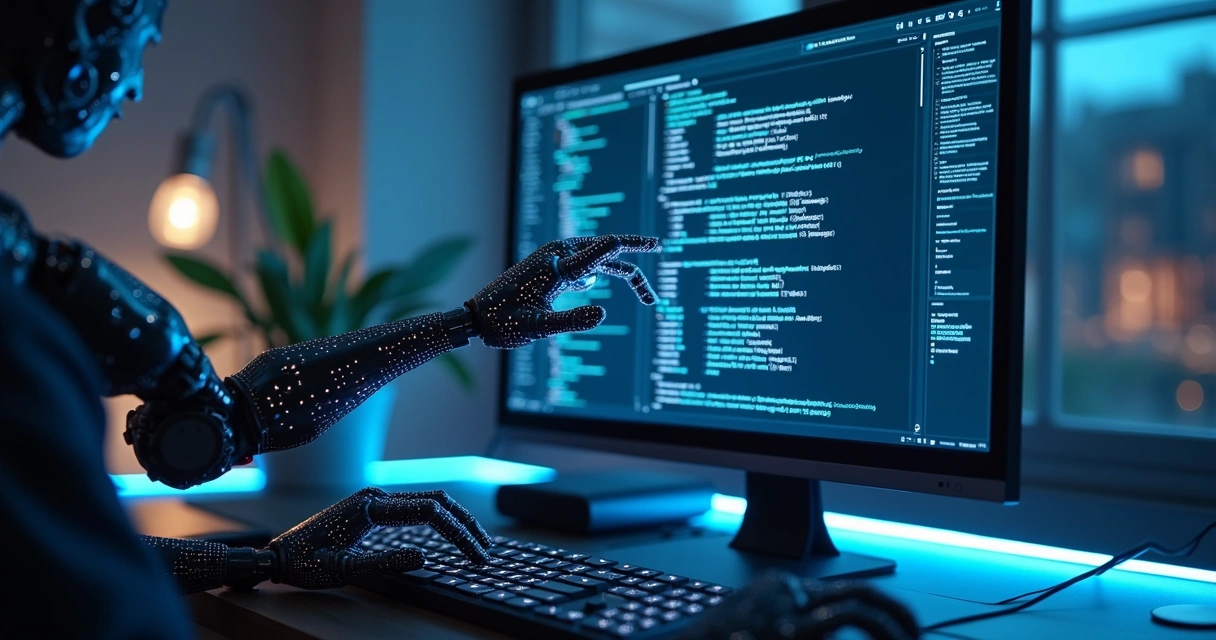 Ilustração de IA escrevendo roteiro de vídeo 