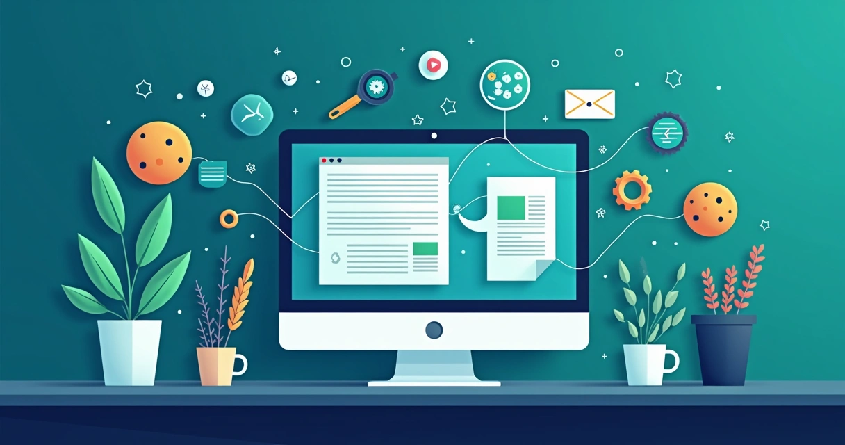 Interface com recursos de IA em criador de sites