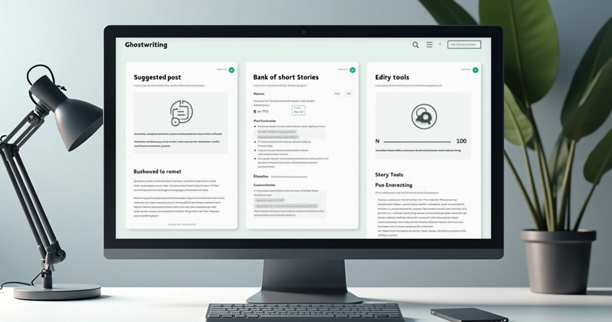 Interface de Inteligência Artificial ajudando na escrita de conteúdo curto 