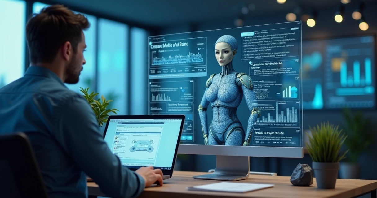 Inteligência artificial auxiliando time de vendas B2B 