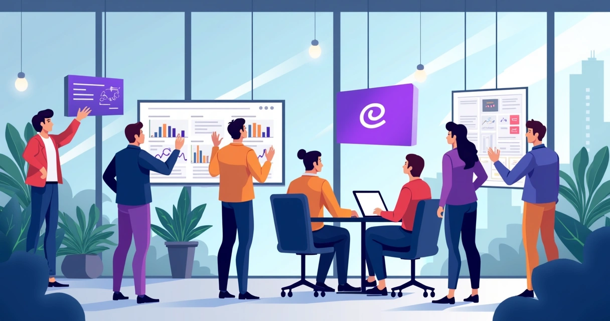 Equipe de vendas utilizando inteligência artificial em reuniões online Setor de Tecnologia 