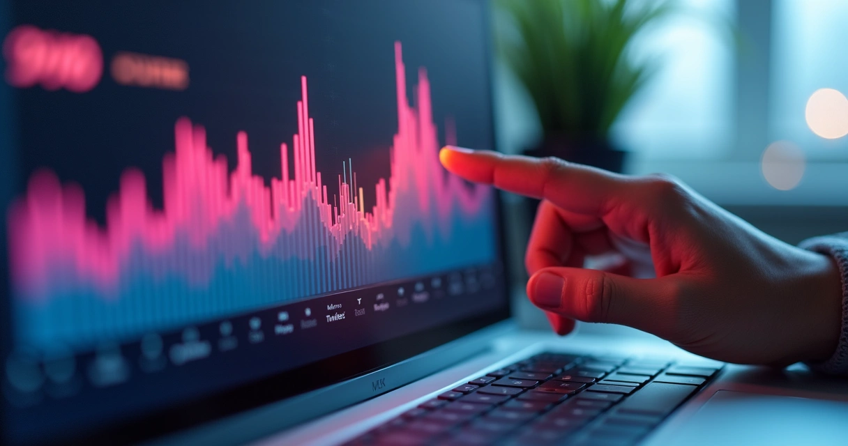 Interfaz tecnológica mostrando un gráfico emocional 